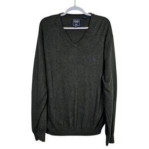 CHAPS RALPH LAUREN Men's Pullover Sweater Size XL CHARCOAL GRAY Cotton Cashmere